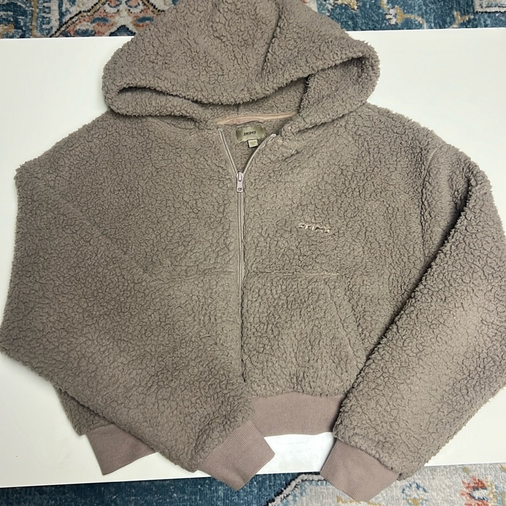 Skims Teddy Zip Up Jacket